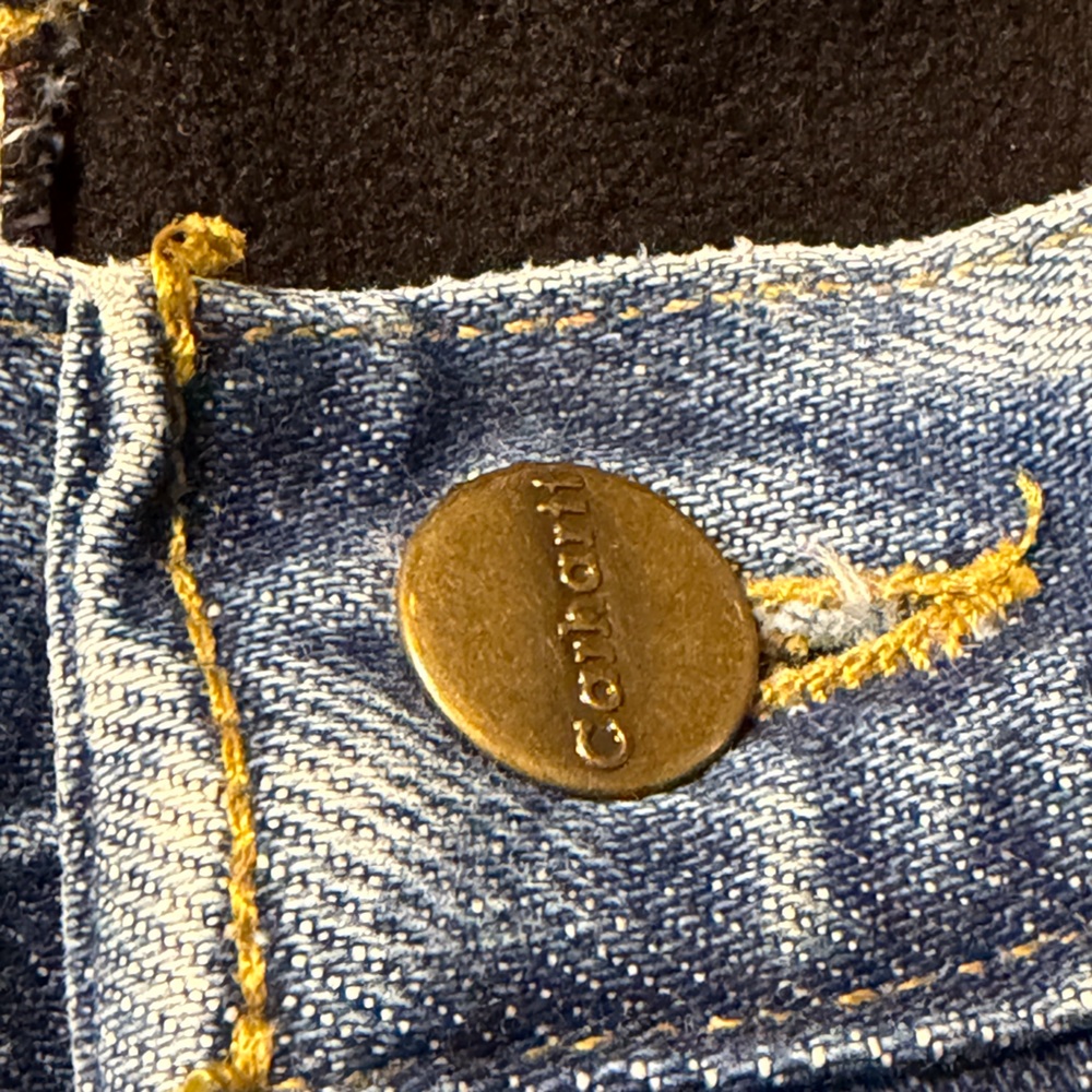 Carhartt flannel lined Blue Jeans 40x30 winter USA made - Picture 7 of 10